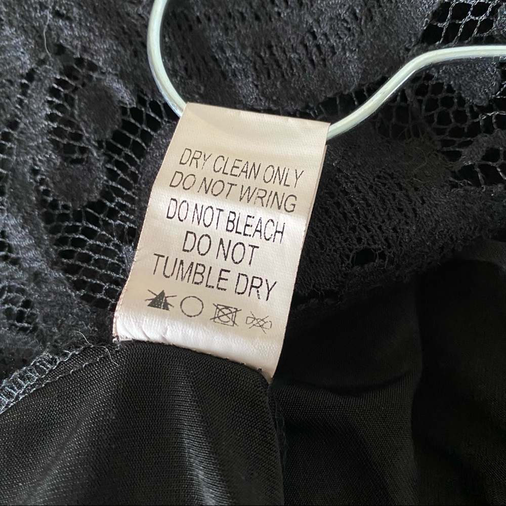 Long Black Jumpsuit W Stretch Lace Top & Low Back - Picture 14 of 16